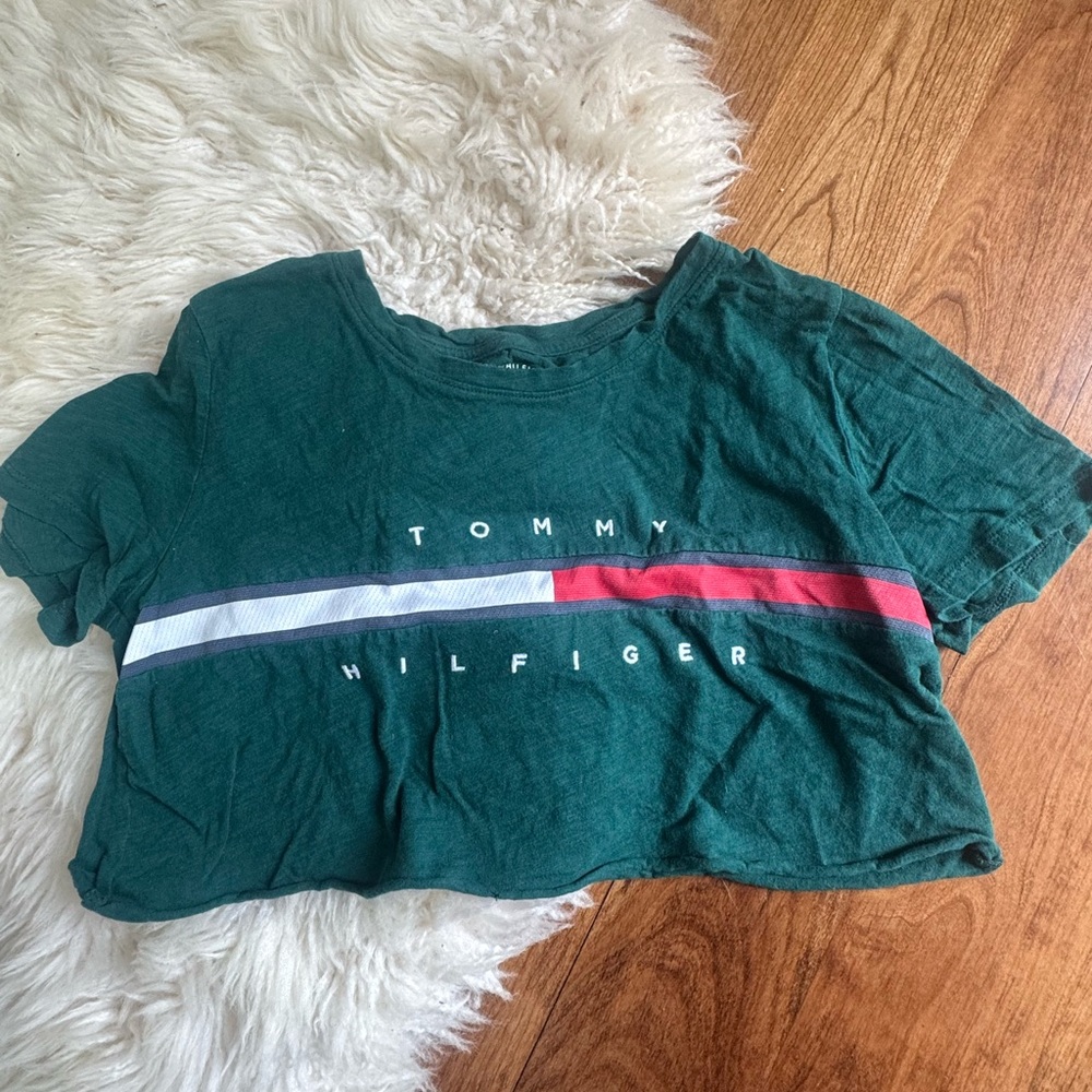 Tommy Hilfiger Green Crop Top